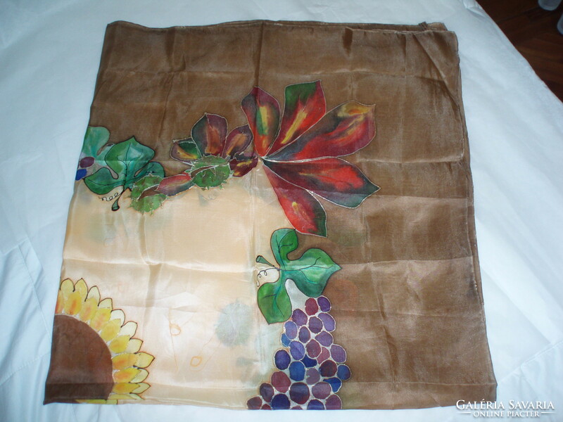 Vintage real silk silk scarf