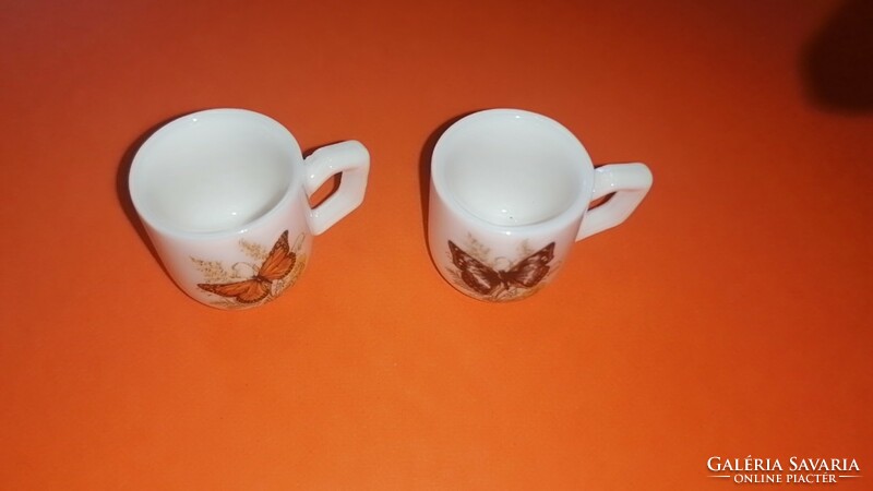 Butterfly porcelain 2.8 cm. Mini cup for doll house. 43.
