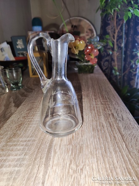 Glass jug with wonderful engraving