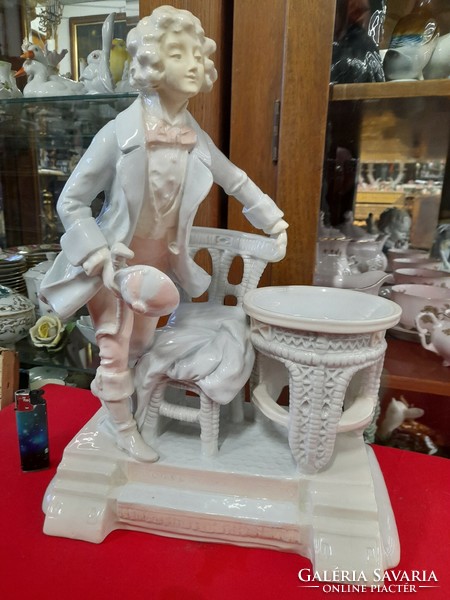 End of the 19th century, Austria, porcelain figurine of a Podany horseman, statue, portrait. 37 Cm.