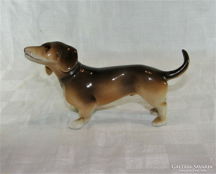 Dachshund dog figurine - royal dux porcelain