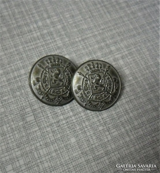 2 pcs. Metal button with lion, coat of arms. 2.3 Cm. For button collectors, tailoring-sewing-creative.