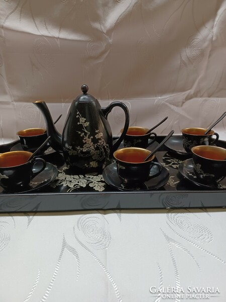 Lacquered coffee set