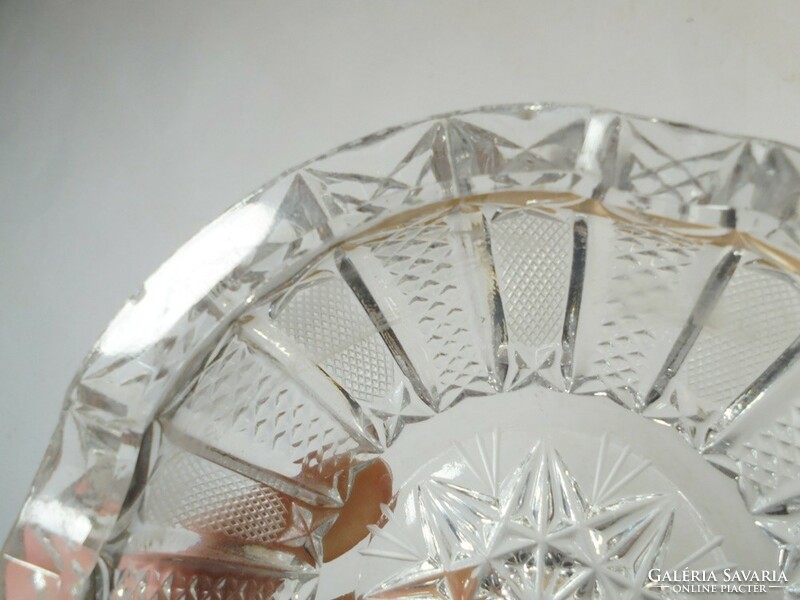 Retro old glass or crystal ashtray ash ashtray tray - approx. From the 1970s and 80s
