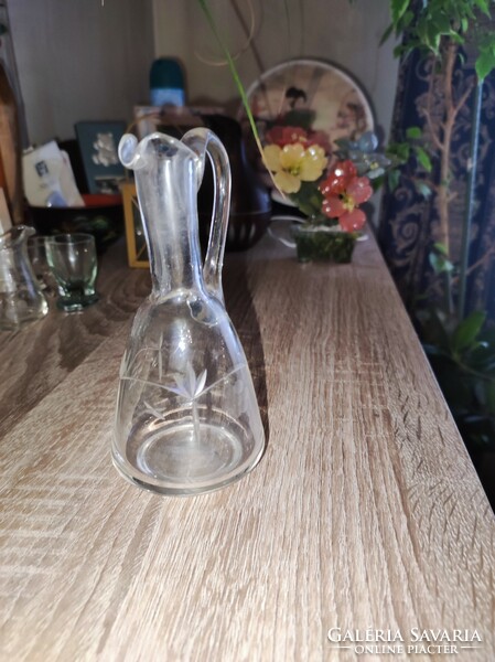 Glass jug with wonderful engraving