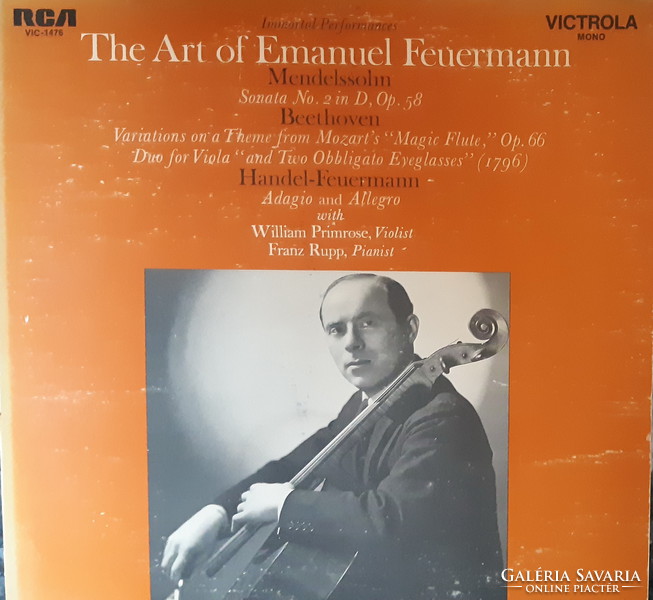 Emanuel feuermann cello - lp vinyl record