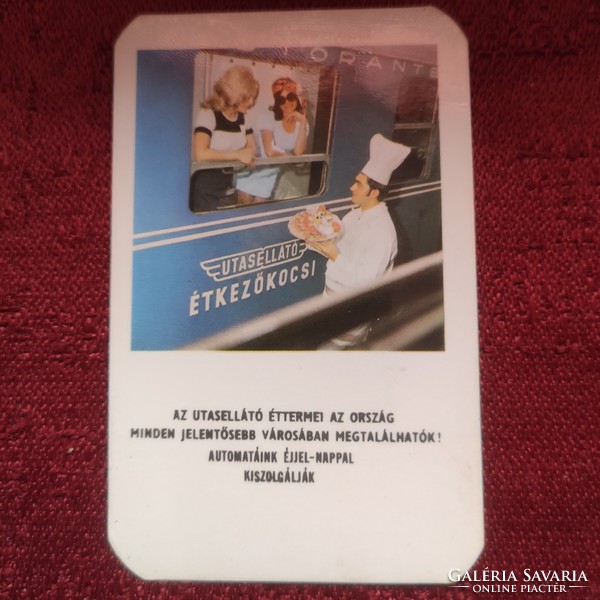 Utasellátó kártyanaptár 1974