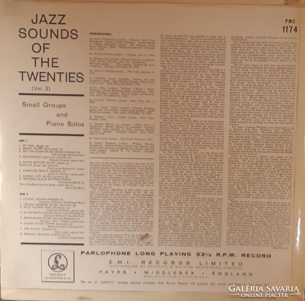 JAZZ SOUNDS OF THE TWENTIES  -  JAZZ LP  BAKELIT LEMEZ   VINYL