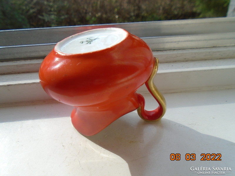 Antique pirkenhammer with decorative orange bay gilded milk spout