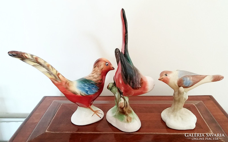 Old porcelain ceramic bird 3 pcs