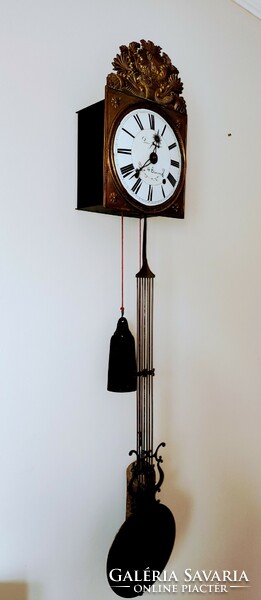 Antique French comptoise clock with striking mechanism