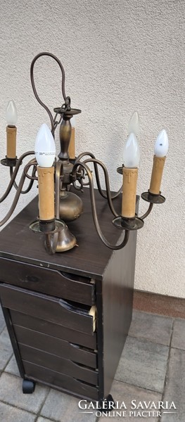 ﻿Flemish 8-branch candle chandelier in working condition. Negotiable.