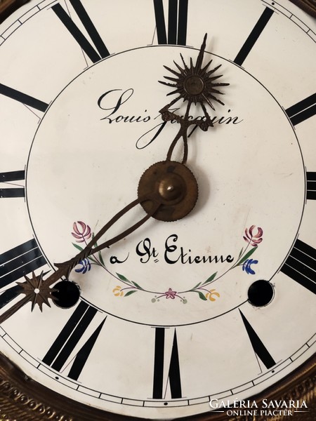 Antique French comptoise clock with striking mechanism