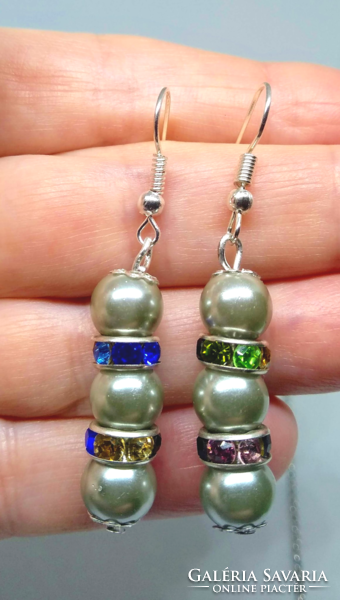 Tekla silver gray pearl set, bracelet-earring-necklace