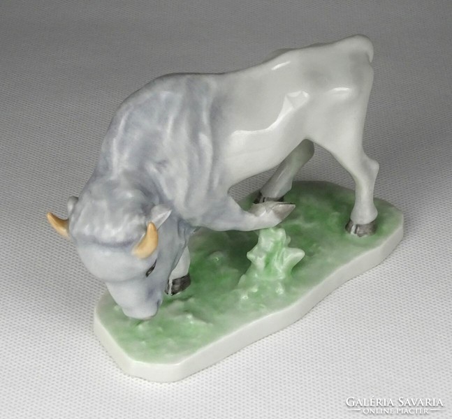 1L614 old rare Herend porcelain bison 13 cm