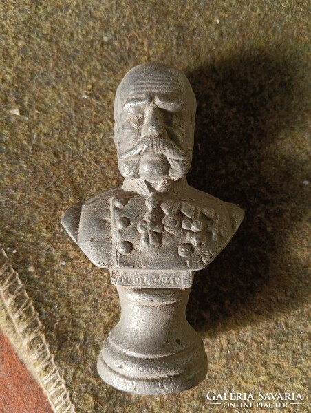 A rarity bust of József Ferenc. The statue was probably a stamp press or a walking stick ornament