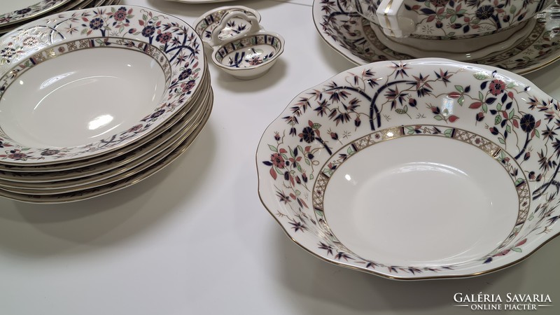 Zsolnay bamboo pattern dinner set for 6 people #1436