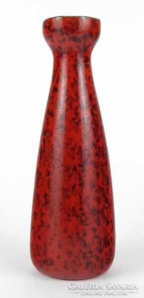 1M056 retro orange ceramic decorative vase 20 cm