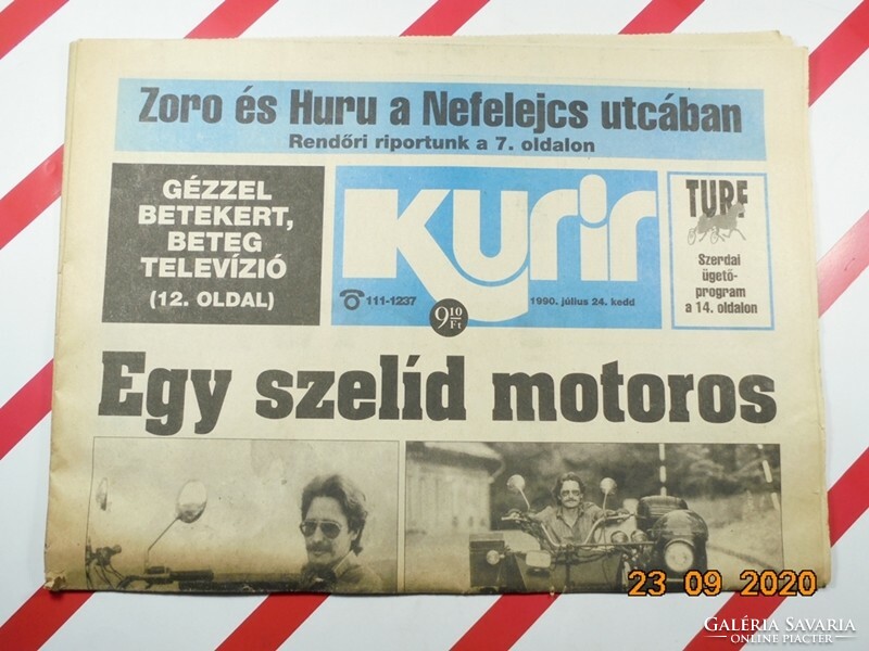 Régi retro újság- Kurir -1990.07.24.- Ajándékba születésnapra