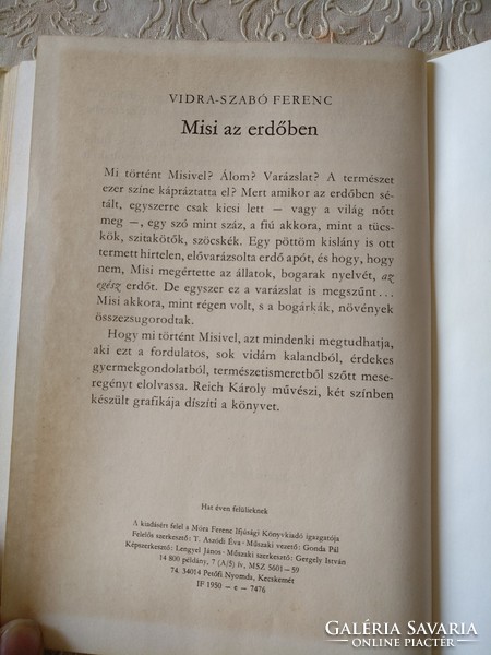 Vidra Szabó: Misi az erdőben, ajánljon!