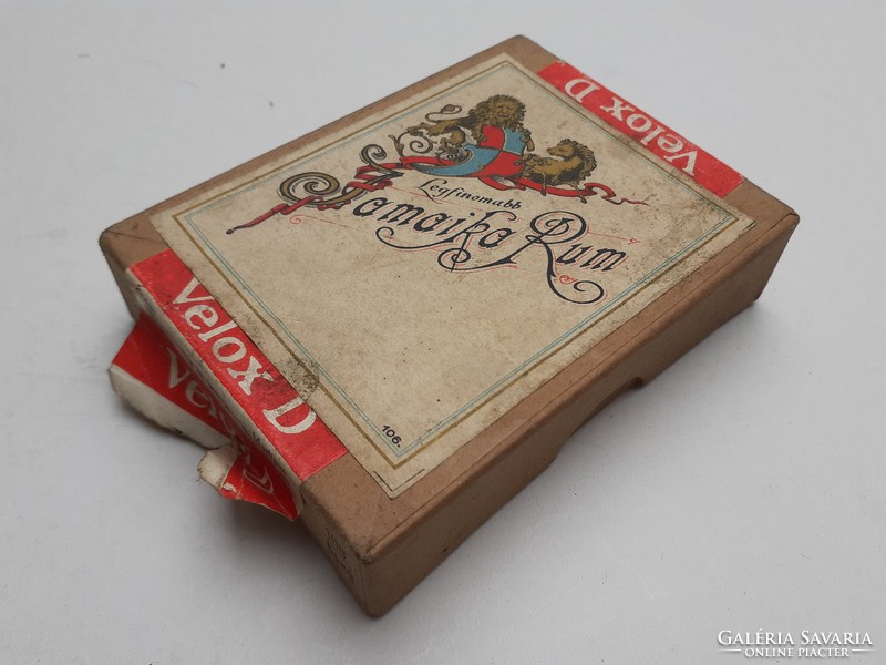 Old box of jamaica rum labeled vintage paper box
