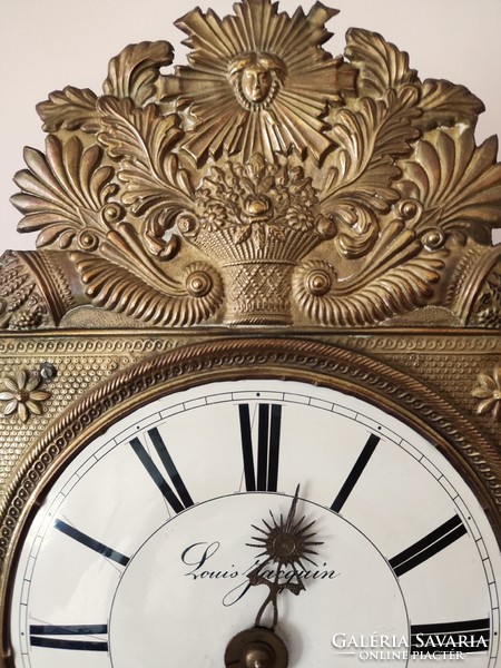 Antique French comptoise clock with striking mechanism