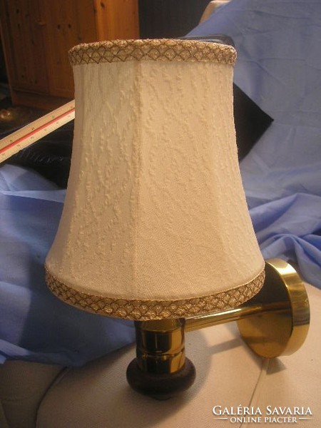 N15 ddr- ndk wall lamp copper + wood decorative set with beautiful fabric cover for sale in good condition