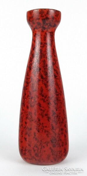 1M056 retro orange ceramic decorative vase 20 cm