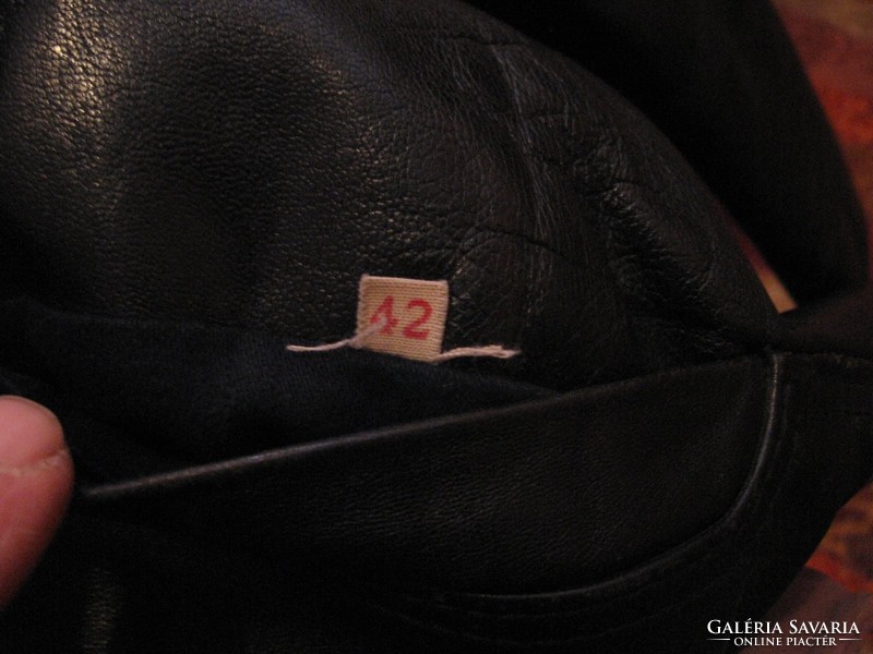 Borg getaway women's black lined leather jacket 48