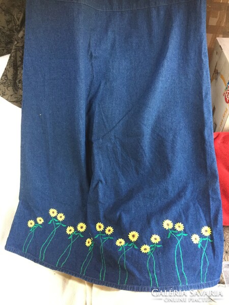 Embroidered denim dress, sizes l-xl