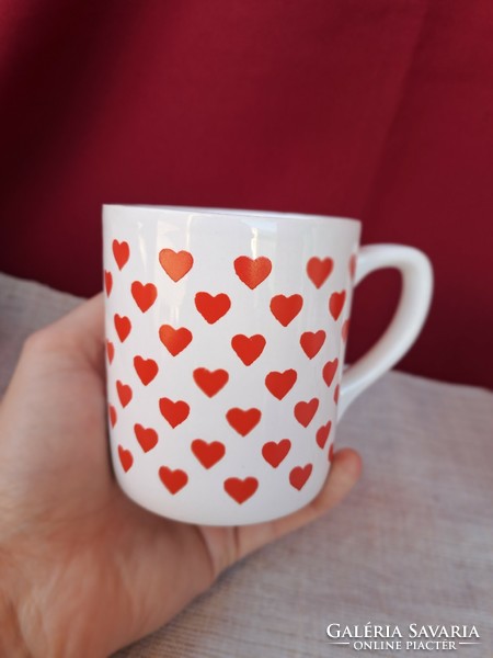 Beautiful rare granite heart mugs mugs in pairs are collector's items