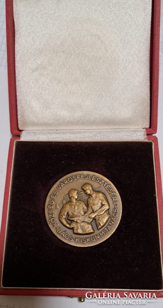 For Village and Urban Development - Bács-Kiskun County Council bronze medal, box-3