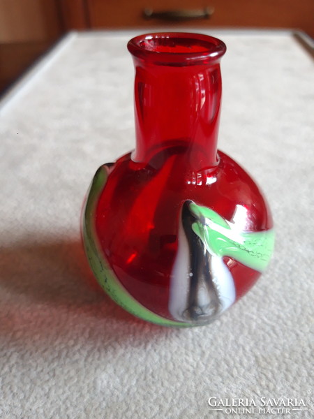 Small blown glass bottle