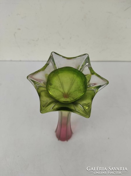 Antique shaped colored glass flower vase 59 6853