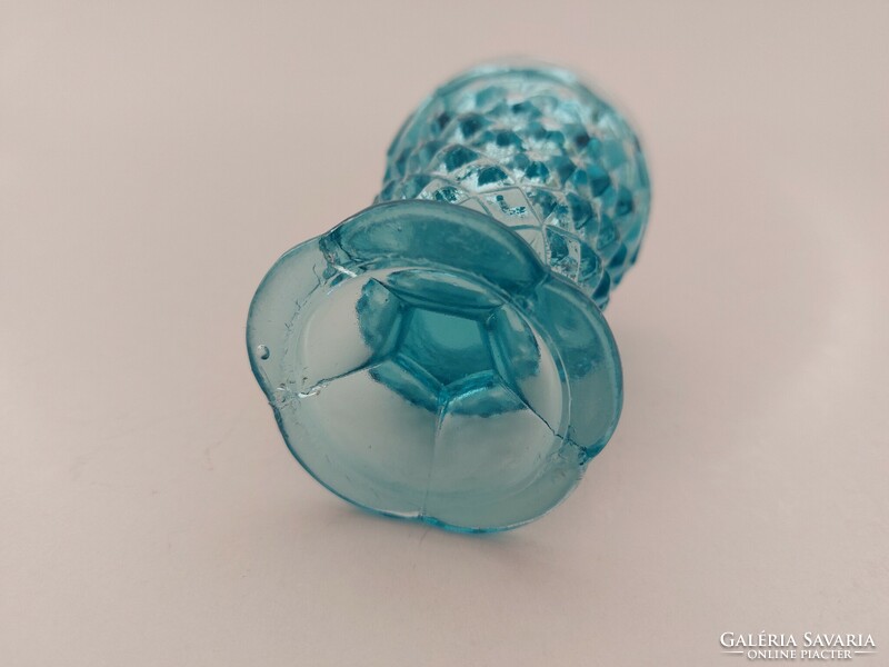 Old stemmed glass goblet blue goblet decorative glass