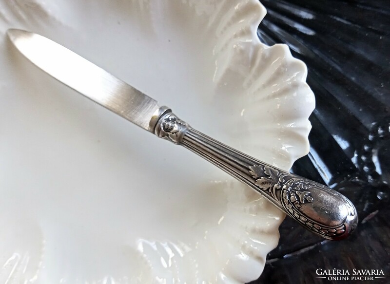 Antique French marked silver-plated dessert knife 16cm 1853-1860