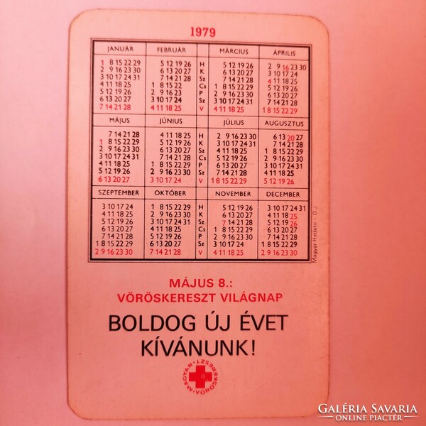 Vöröskereszt kártyanaptár 1979