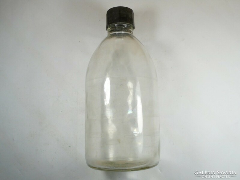 Old retro reanal budapest pharmaceutical pharmacy glass bottle