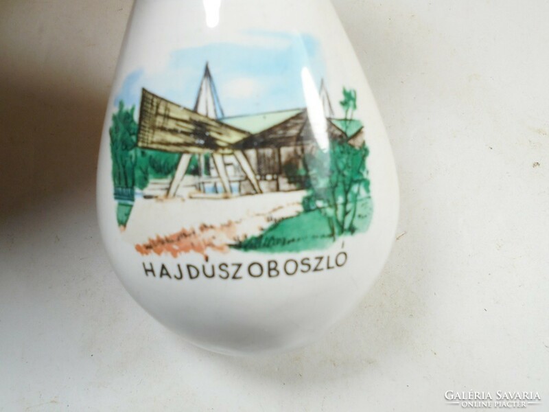 Régi retro Hajdúszoboszló kerámia váza turista emlék szuvenír
