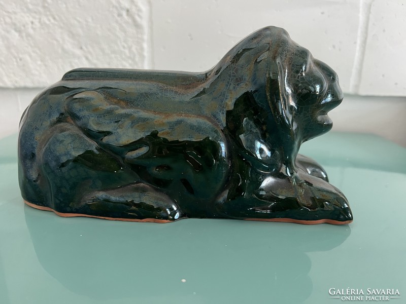 Antique winged lion ceramic