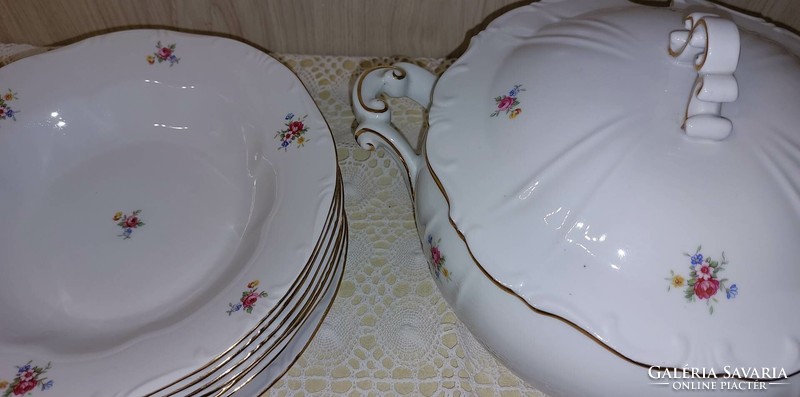 Zsolnay porcelain tableware to complement, gold edge