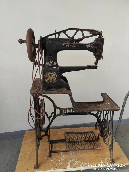 Antik cipész singer bőr varrógép varró gép suszter eszköz ritka dekoratív bőrvarró szerszám 763 6872