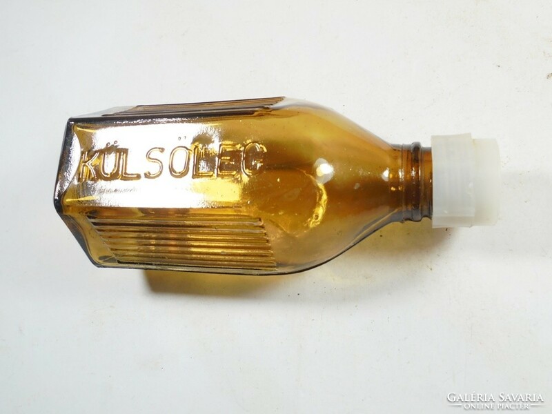 Retro old pharmacy medicine pharmacy glass bottle with inscription on the outside 100 ml