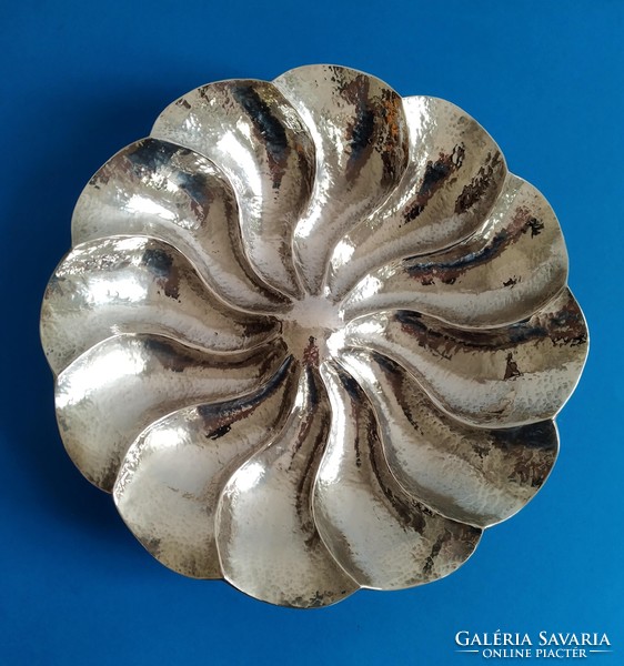 Silver art-deco table with legs