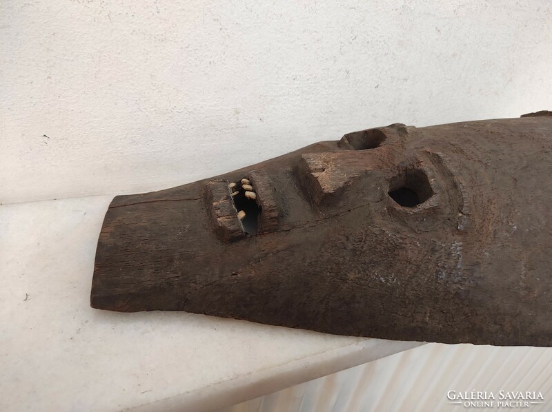 Antik afrikai fa maszk Kongó africká maska sérült 100 dob 96 6765