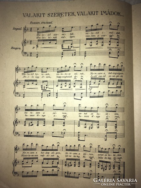 Antique sheet music!/1920/ Crying, cheerful two Hungarian women/ girls, girls, girls from Simongát, - I love someone..