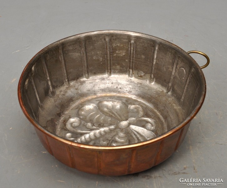 Copper kuglóf oven form! Beautiful shape with a butterfly pattern, for collection, gifts, decoration