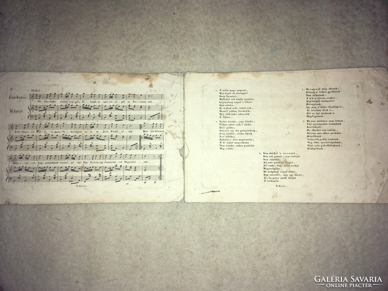 Antik kotta!/1833/ Nemzeti Nóták. / Készítette és pianofortéra alkalmaztatta Rosenthal Márk. 2.Füzet