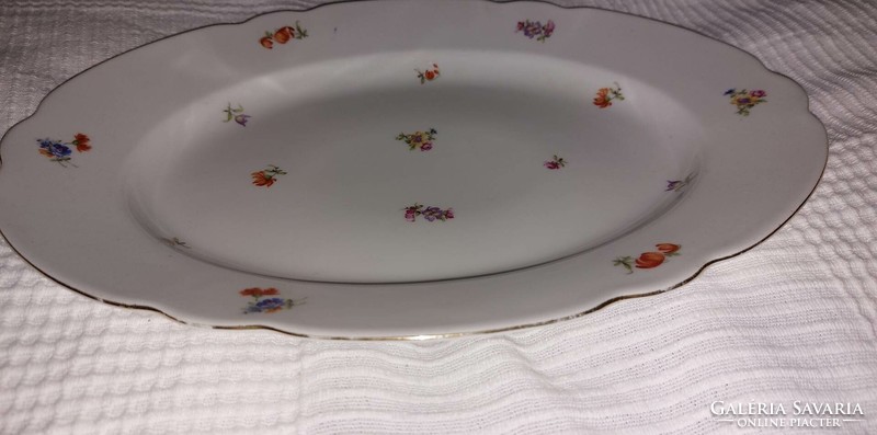 Beautiful flowery, Czechoslovakian, large porcelain serving bowl, centerpiece
