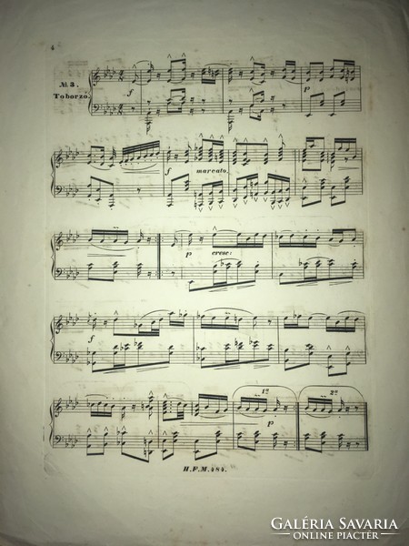 Antique sheet music!/1800s/ souvenir from Malánthai. Circle dance for piano composed by Jakab Łętsi. Vienna